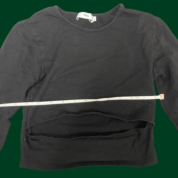 🖤 Adika Black Cut-Out Long Sleeve Crop Top – Size S - Picture 4 of 7